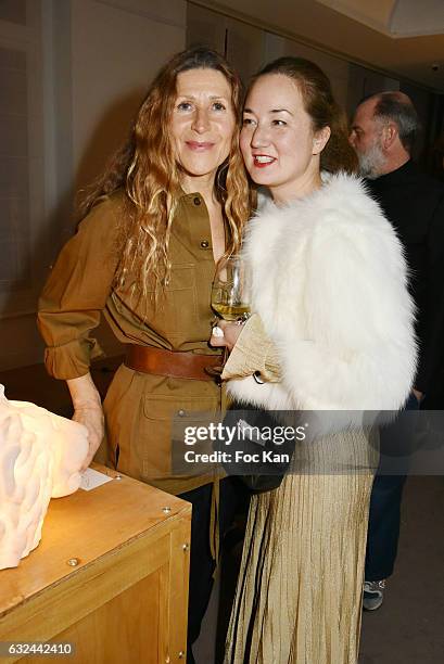 Katerina Jebb and Harumi Klossowska de RolaÊattend Retour "D'Expedition" Harumi Klossowska de Rola Exhibition With Support Of Van Cleef & Arpels At...