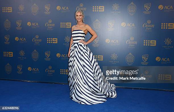Harriet Palmer arrives ahead of the 2017 Allan Border Medal at The Star on January 23, 2017 in Sydney, Australia.
