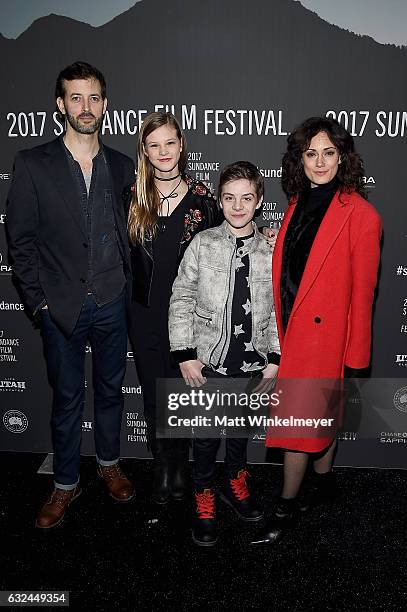 Jonathan Watton, Peyton Kennedy, Peter DaCunha and Natalie Brown attend the "XX" Premiere on day 4 of the 2017 Sundance Film Festival at Library...