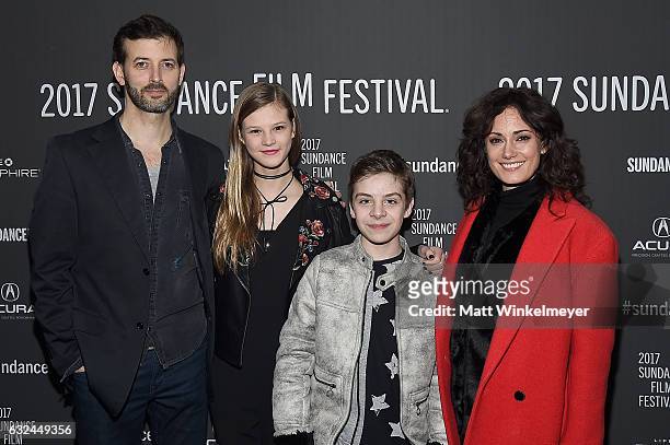 Jonathan Watton, Peyton Kennedy, Peter DaCunha and Natalie Brown attend the "XX" Premiere on day 4 of the 2017 Sundance Film Festival at Library...