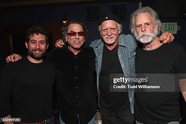 Head of Comedy and Drama at Amazon Studios Joe Lewis, Mickey Hart, Bill Kreutzmann, and Bob Weir attend the Amazon Studios celebration of "Long...