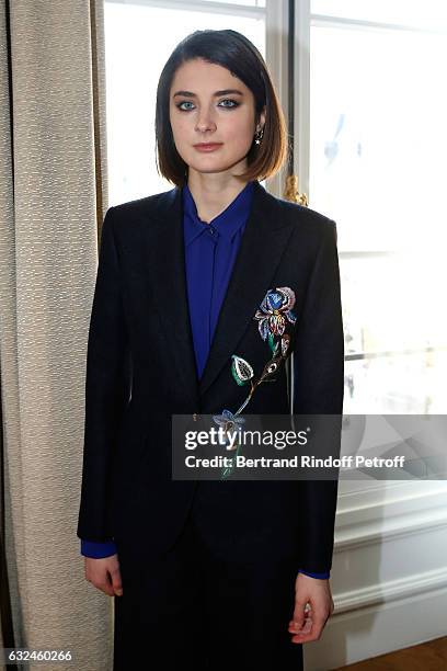 Actress Daisy Bevan attends the Schiaparelli Haute Couture Spring Summer 2017 show as part of Paris Fashion Week on January 23, 2017 in Paris, France.