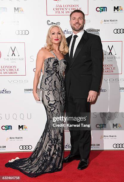 Kristina Rihanoff and Ben Cohen attend The London Critic's Circle Film Awards at the Mayfair Hotel on January 22, 2017 in London, United Kingdom.