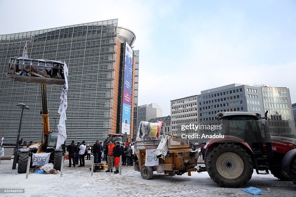 European Milk Board protest in Brussels