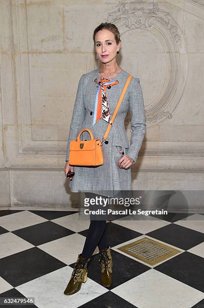 Elizabeth Von Thurn Und Taxis attends the Christian Dior Haute Couture Spring Summer 2017 show as part of Paris Fashion Week on January 23, 2017 in...