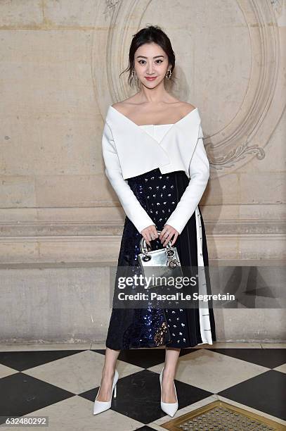 Tian Jing attends the Christian Dior Haute Couture Spring Summer 2017 show as part of Paris Fashion Week on January 23, 2017 in Paris, France.