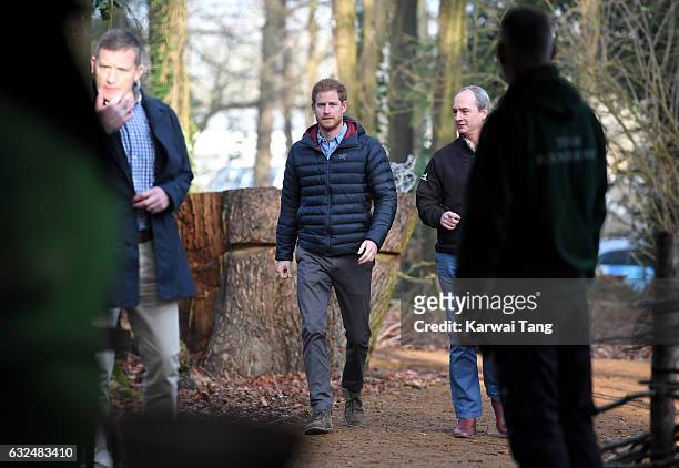 Prince Harry visits the Help for Heroes Recovery Centre at Tedworth House on January 23, 2017 in Wiltshire, England.
