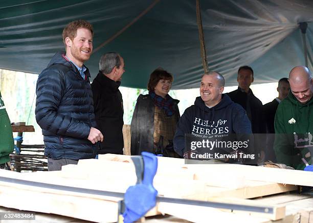 Prince Harry visits the Help for Heroes Recovery Centre at Tedworth House on January 23, 2017 in Wiltshire, England.