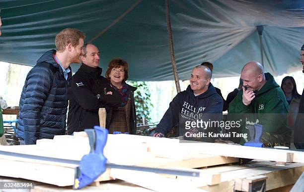Prince Harry visits the Help for Heroes Recovery Centre at Tedworth House on January 23, 2017 in Wiltshire, England.