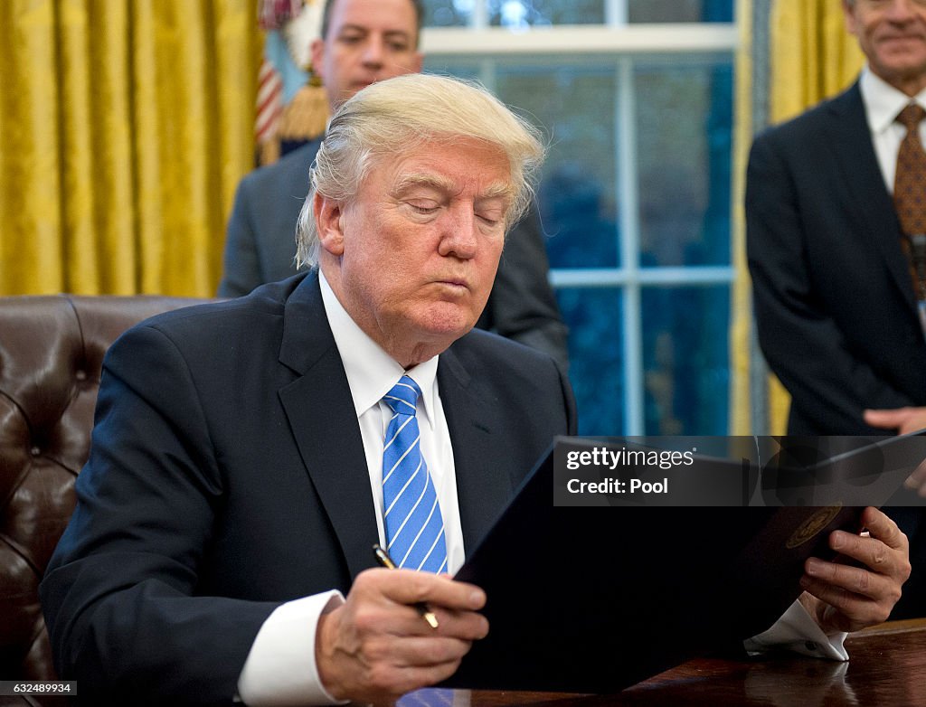 President Donald Trump Signs Executive Orders