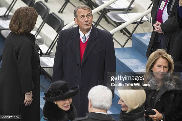 Former Speaker of the House John Boehner, R-Ohio, waits for Donald J. Trump to be sworn in as the 45th President of the United States on the West...