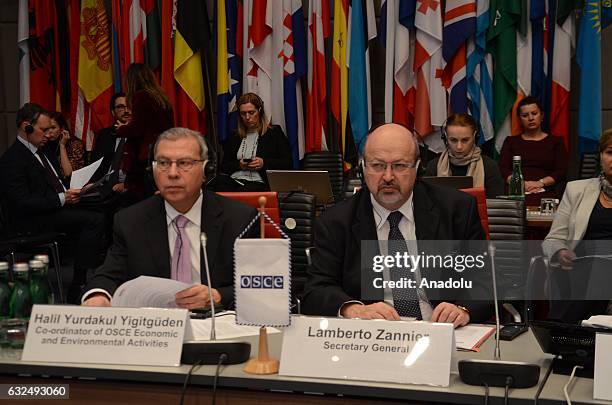 Secretary General Lamberto Zannier attends the 25th OSCE Economic and Environmental Forum in Vienna, Austria on January 23, 2017.