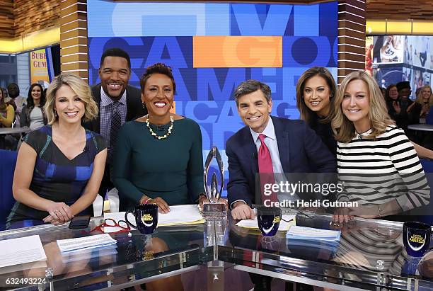 The GMA crew won the Peoples Choice Award on "Good Morning America," Monday, January 23, 2017 on the Walt Disney Television via Getty Images...