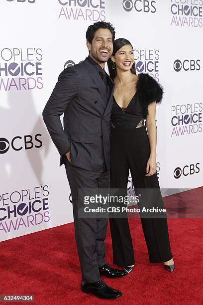 Adam Rodriguez and Grace Gail on the Red Carpet at the PEOPLE'S CHOICE AWARDS 2017, the only major awards show where fans determine the nominees and...