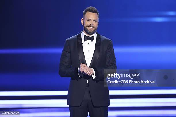 Host, Joel McHale during the PEOPLE'S CHOICE AWARDS 2017, the only major awards show where fans determine the nominees and winners across categories...