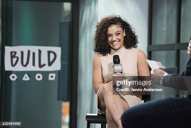 Laurie Hernandez attends AOL Build Series at Build Studio on January 23, 2017 in New York City.