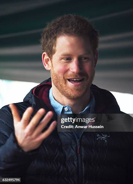 Prince Harry visits the Help for Heroes Recovery Centre at Tedworth House on January 23, 2017 in Tidworth, England.