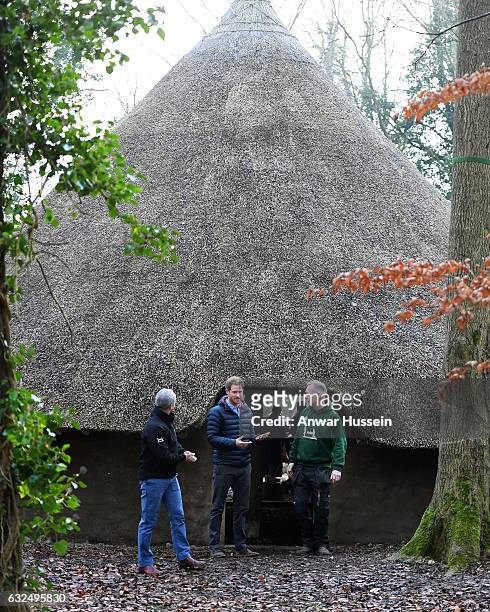 Prince Harry visits the Iron Age Round House at the Help for Heroes Recovery Centre at Tedworth House on January 23, 2017 in Tidworth, England.