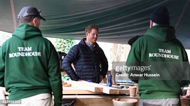 Prince Harry visits the Help for Heroes Recovery Centre at Tedworth House on January 23, 2017 in Tidworth, England.