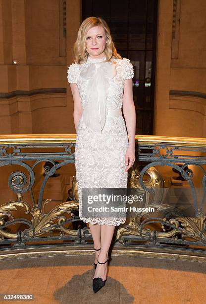 Kirsten Dunst attends the Ralph&Russo Haute Couture Spring Summer 2017 show as part of Paris Fashion Week on January 23, 2017 in Paris, France.