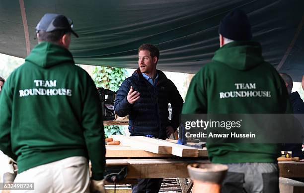 Prince Harry visits the Help for Heroes Recovery Centre at Tedworth House on January 23, 2017 in Tidworth, England.