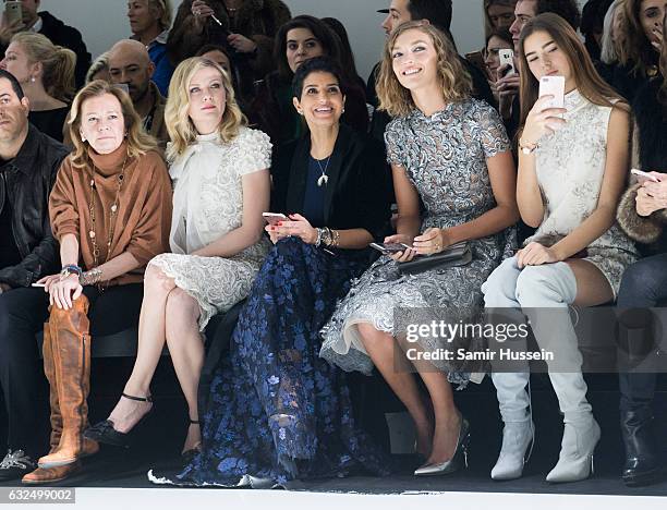 Caroline Scheufele, Kirsten Dunst,Princess Deena Aljuhani Abdulaziz, Arizona Muse and Helena Gatsby attend the Ralph&Russo Haute Couture Spring...