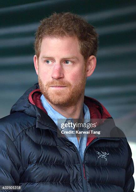 Prince Harry visits the Help for Heroes Recovery Centre at Tedworth House on January 23, 2017 in Wiltshire, England.