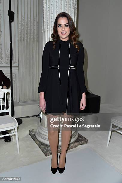 Anouchka Delon attends the Giambattista Valli Haute Couture Spring Summer 2017 show as part of Paris Fashion Week on January 23, 2017 in Paris,...