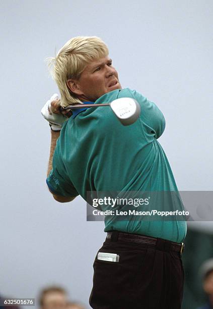 John Daly of the USA tees off during the British Open Golf Championship at Royal St George's Golf Club in Sandwich, circa July 1993.