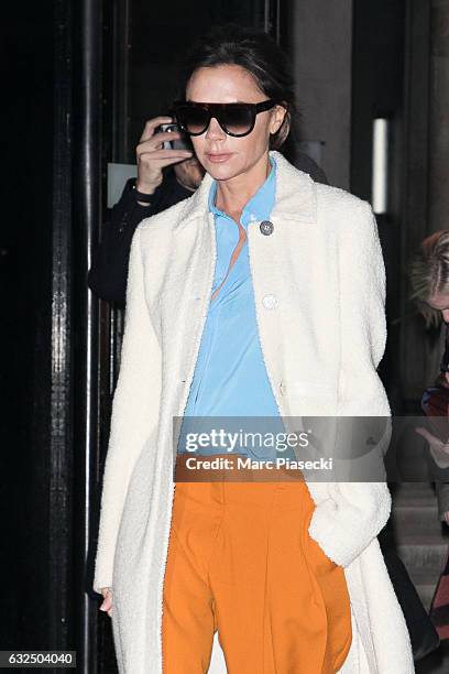 Victoria Beckham is seen on January 23, 2017 in Paris, France.