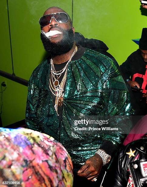 Rick Ross attends the Rick Ross Birthday Bash at XS Lounge on January 23, 2017 in Atlanta, Georgia.