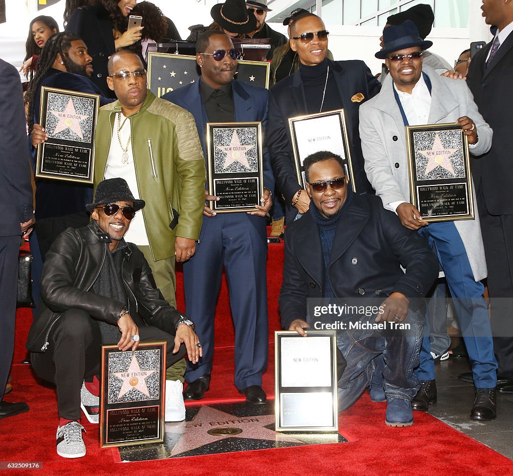 New Edition Honored With Star On The Hollywood Walk Of Fame