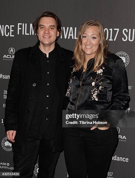 Will Butler and Marika Anthony-Shaw attend the "Bending The Arc" Premiere at Library Center Theater on January 23, 2017 in Park City, Utah.