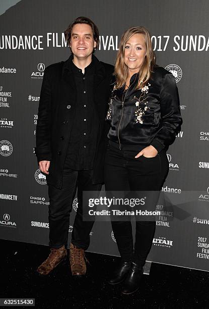 Will Butler and Marika Anthony-Shaw attend the "Bending The Arc" Premiere at Library Center Theater on January 23, 2017 in Park City, Utah.