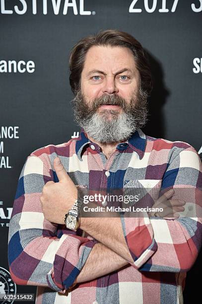 Actor Nick Offerman attends the Movie That Blew My Mind Goes Environmental Panel at Filmmaker Lodge on January 23, 2017 in Park City, Utah.