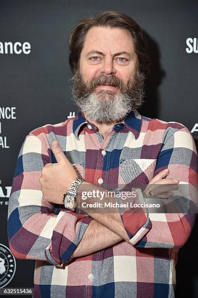 Actor Nick Offerman attends the Movie That Blew My Mind Goes Environmental Panel at Filmmaker Lodge on January 23, 2017 in Park City, Utah.