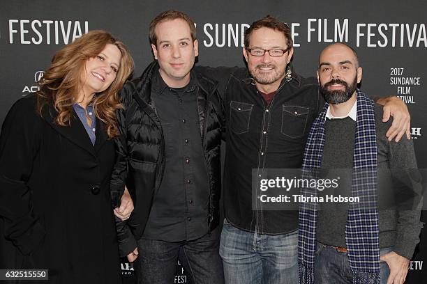 Cori Shepherd Sterl, Kief Davidson, Sundance Film Festival Senior Programmer David Courier and Filmmaker Pedro Kos attend the "Bending The Arc"...