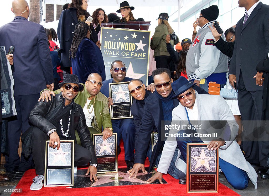 New Edition Honored With Star On The Hollywood Walk Of Fame