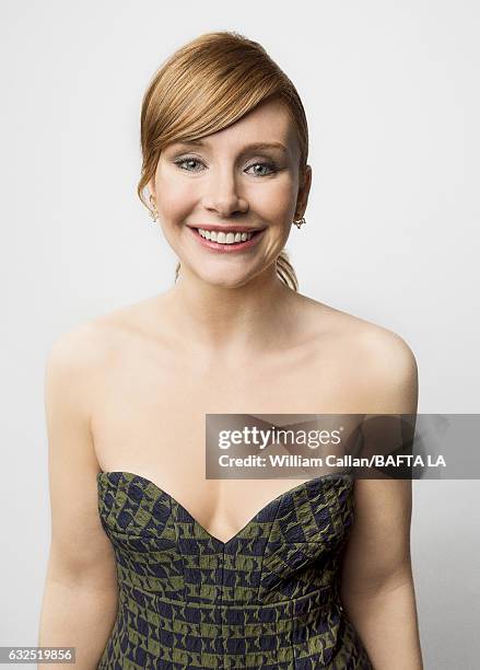 Bryce Dallas Howard poses for a portraits at the BAFTA Tea Party at Four Seasons Hotel Los Angeles at Beverly Hills on January 7, 2017 in Los...