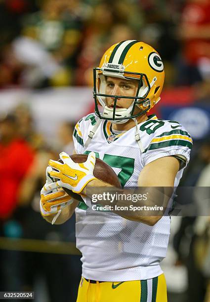 Green Bay Packers wide receiver Jordy Nelson during warms up of the NFC Championship Game game between the Green Bay Packers and the Atlanta Falcons...