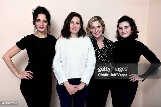 Actress Jenny Slate, filmmaker Gillian Robespierre and actresses Edie Falco and Abby Quinn from the film "Landline" pose for a portrait in the...