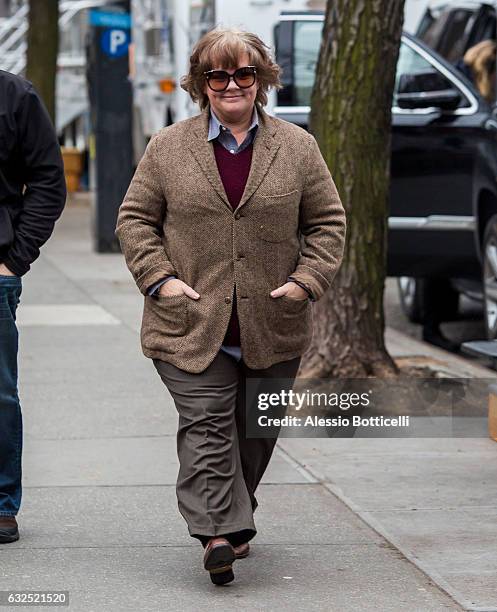 Melissa McCarthy is seen filming 'Can You Ever Forgive Me' on January 23, 2017 in New York, New York.