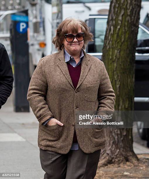 Melissa McCarthy is seen filming 'Can You Ever Forgive Me' on January 23, 2017 in New York, New York.