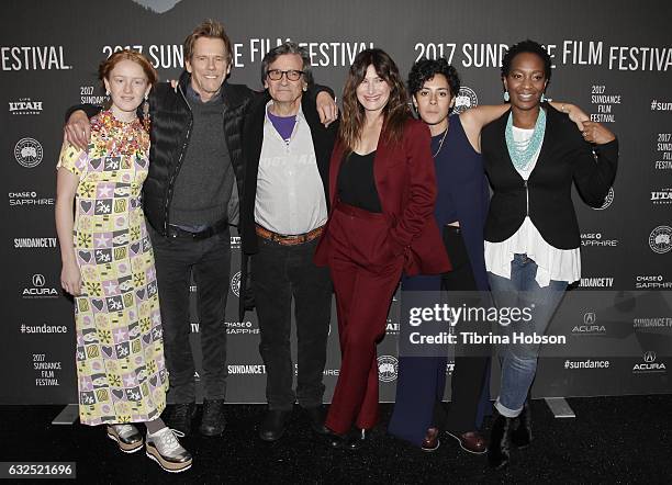 India Menuez, Kevin Bacon, Griffin Dunne, Kathryn Hahn, Roberta Colindrez, and Phoebe Robinson attend the 'I Love Dick' premiere at the 2017 Sundance...