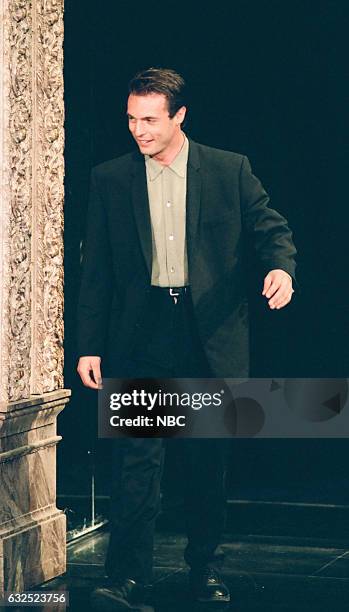 Episode 446 -- Pictured: Actor James Wilder arrives on April 27, 1994 --