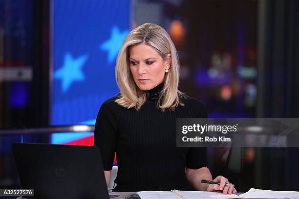 Martha MacCallum, anchor of FOX News Channel's "The First 100 Days" at Fox News Studios on January 23, 2017 in New York City.