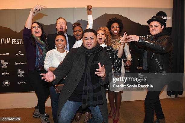 Cast and crew attend the "Deidra & Laney Rob A Train" Premiere at Egyptian Theatre on January 23, 2017 in Park City, Utah.