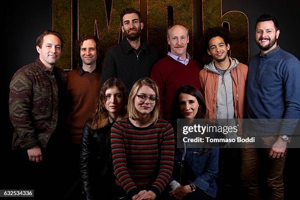 Actors Beck Bennett, Kyle Mooney, guest, Matt Walsh, Jorge Lendeborg Jr., guest actresses Kate Lyn Sheil, Ryan Simpkins and Michaela Watkins of...