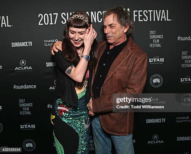 Reya Hart and musician Mickey Hart attend the premiere of Amazon Studios' "Long Strange Trip" at the 2017 Sundance Film Festival at Yarrow Hotel...