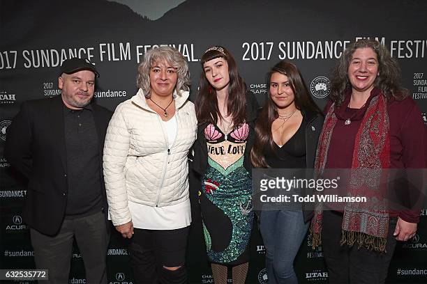 Justin Kreutzmann, Trixie Garcia, Reya Hart, Chloe Weir, and Anabelle Garcia attend the premiere of Amazon Studios' "Long Strange Trip" at the 2017...